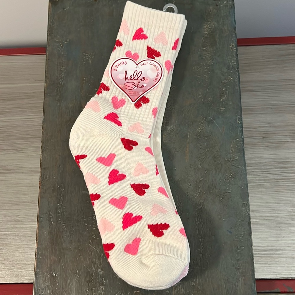 NEW Heart Sock 2pack